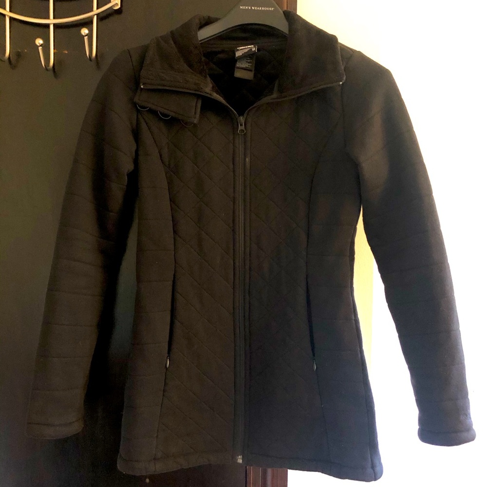 North face quilted fleece lined coat, size xs